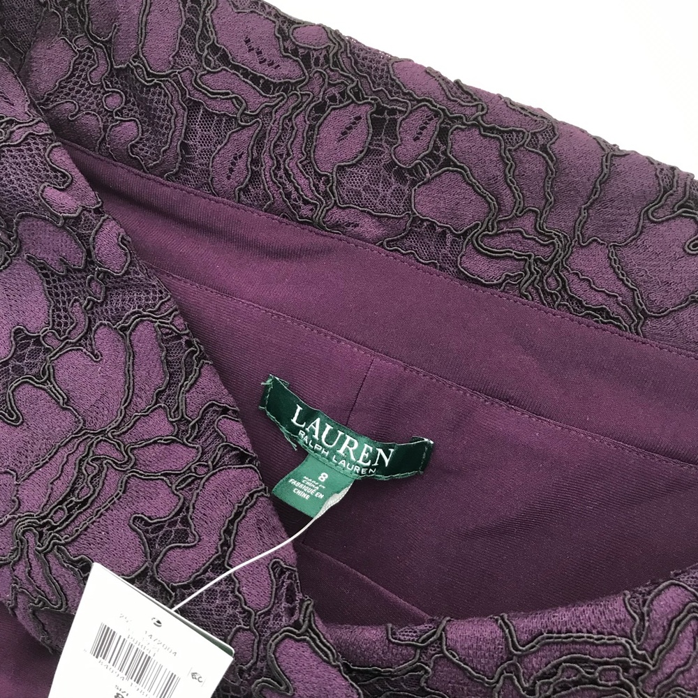 Lauren Ralph Lauren Purple Lace Gown - Picture 9 of 9
